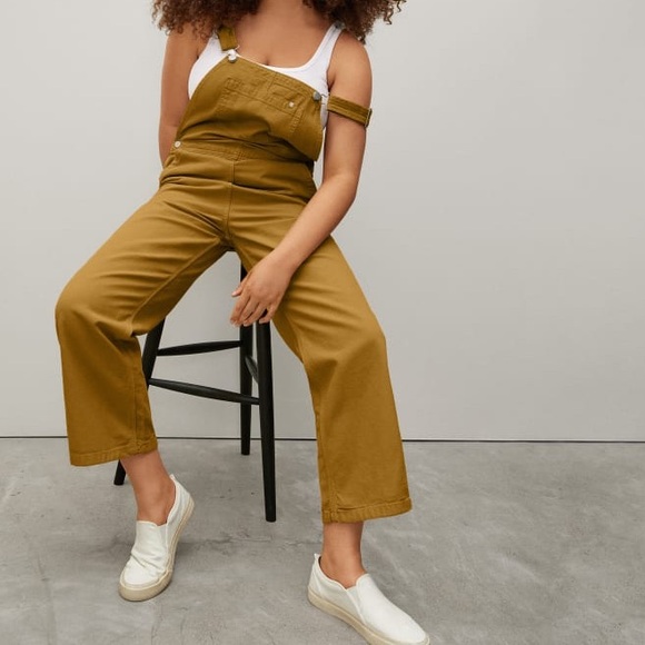 Everlane The Canvas Overalls in Mustard - Picture 1 of 7